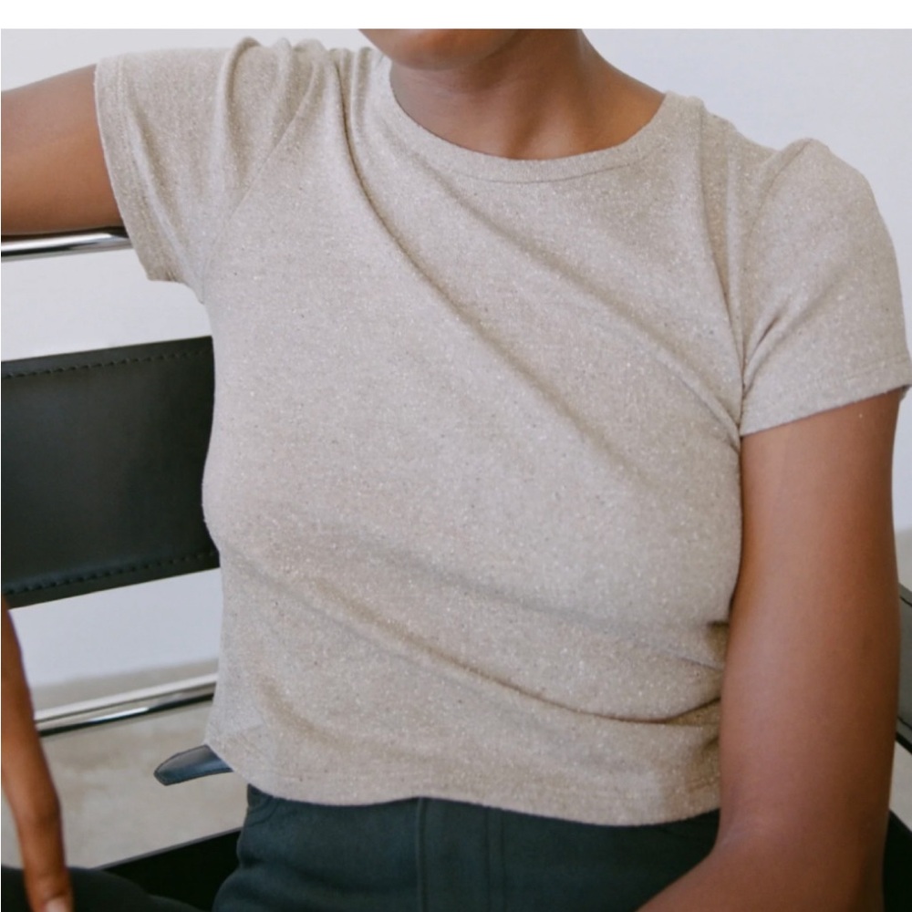 Ozma Lou Crop Top in Twig Heather Small